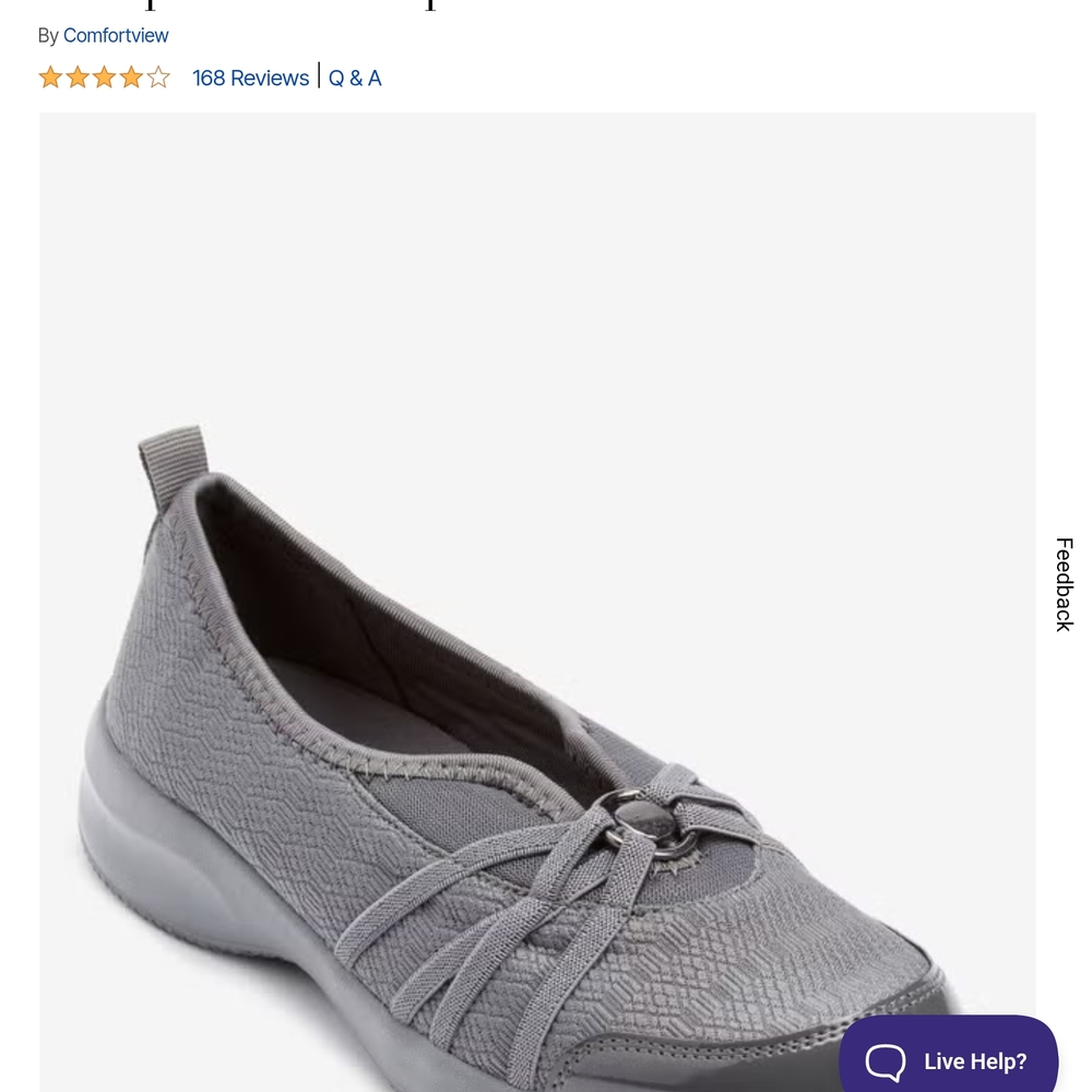 Comfortview Gray Flats with Breathable Mesh and Cushioned Support